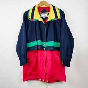 Vintage 90s 80s Colorful Windbreaker Jacket